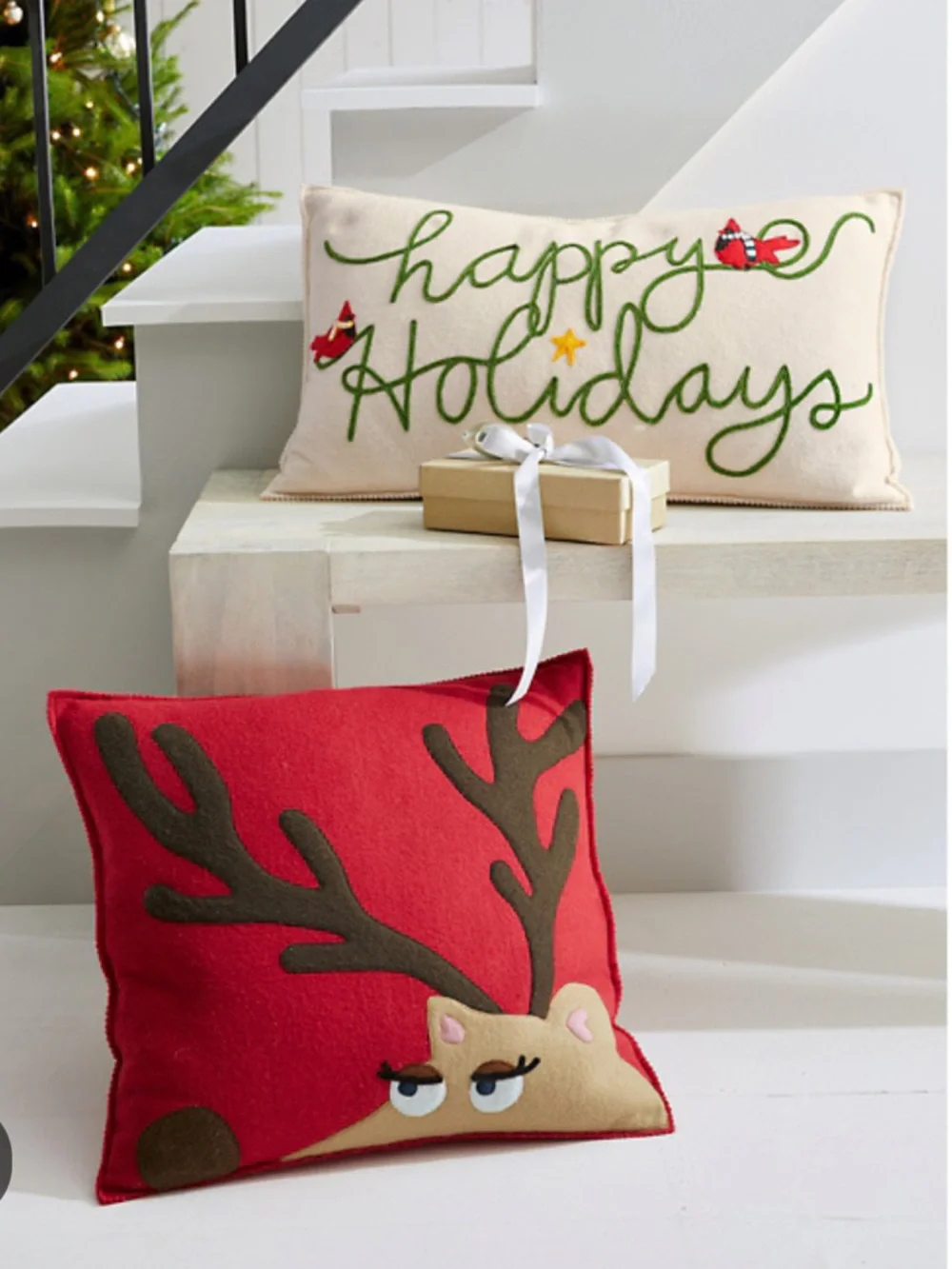 Hable Happy Holidays Pillow Cover, 14”x24”